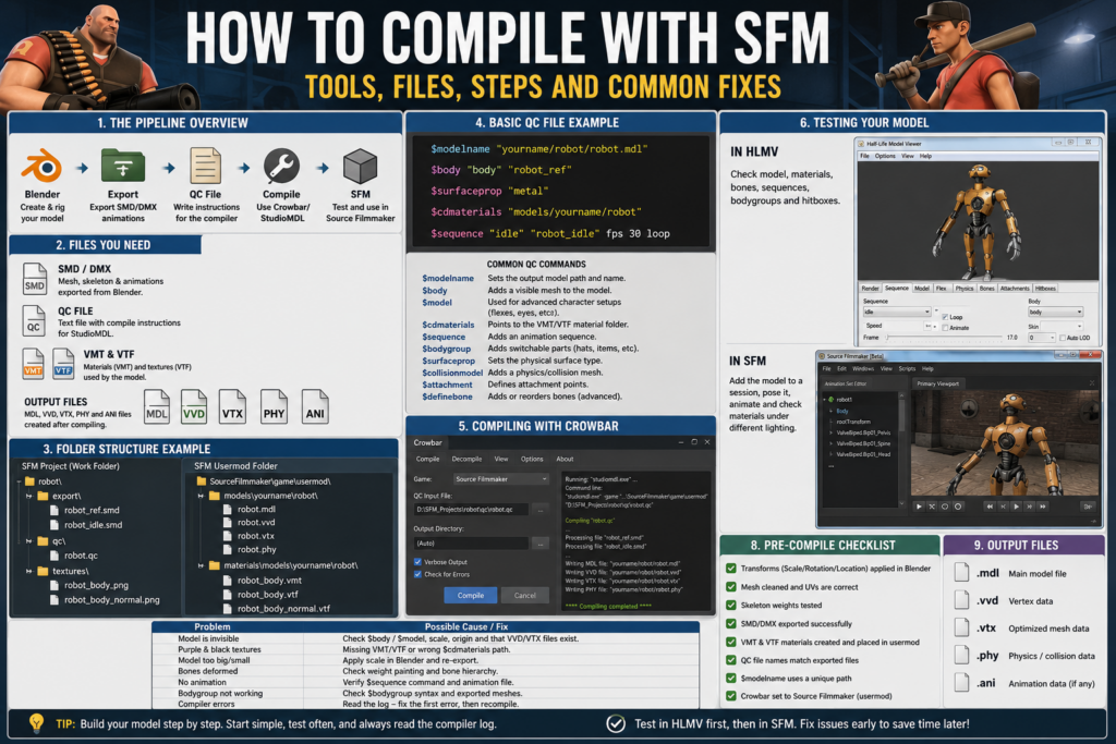 How to Compile With SFM: Tools, Files, Steps and Common Fixes how to compile with SFM